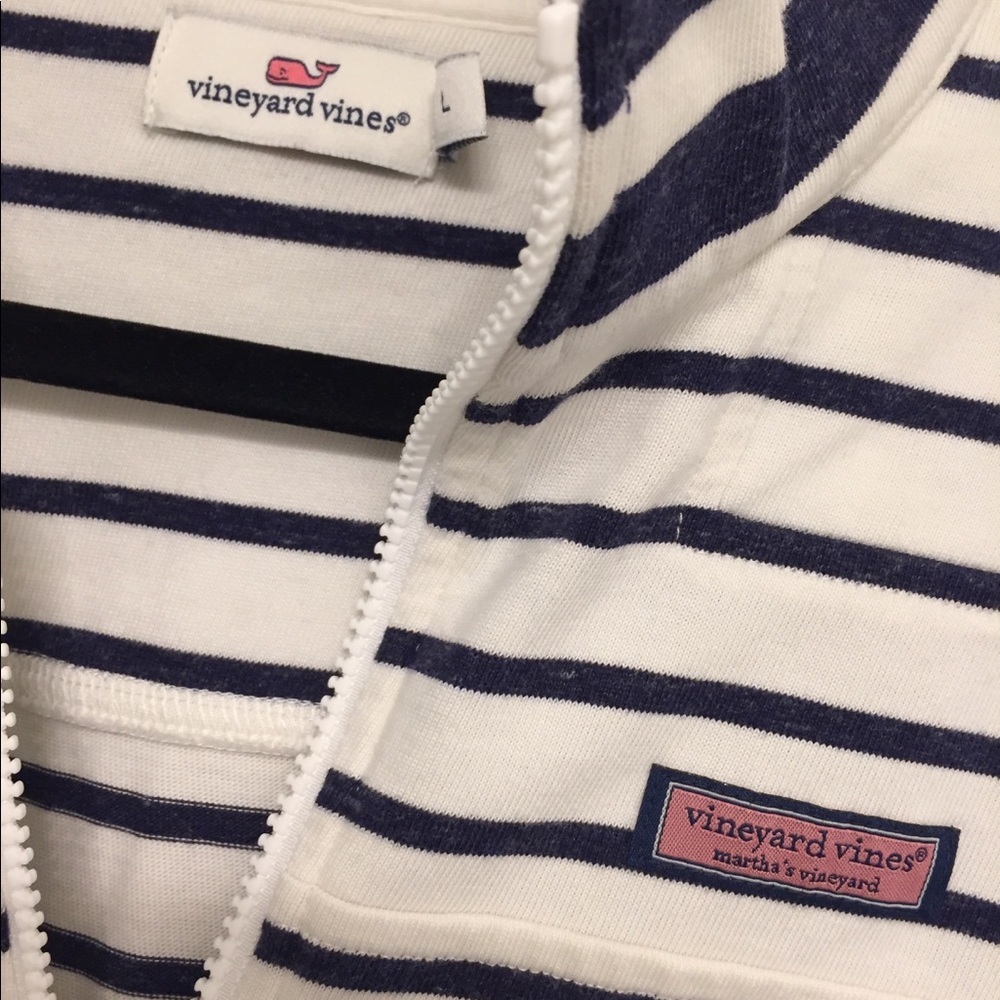 Vineyard Vines Striped Quarter Zip - Picture 3 of 8